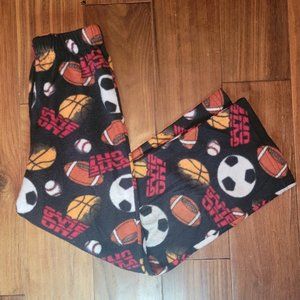 Fleece soccer basketball football baseball game on sleep pants